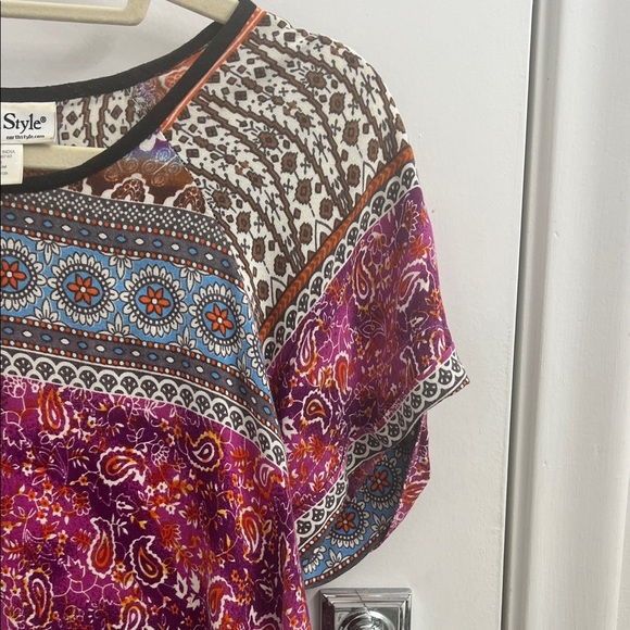 ✨ Boho Vibes NorthStyle Multicolor Patterned Blouse 🌸🎨 - Picture 3 of 8